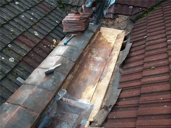 Roofing project under construction